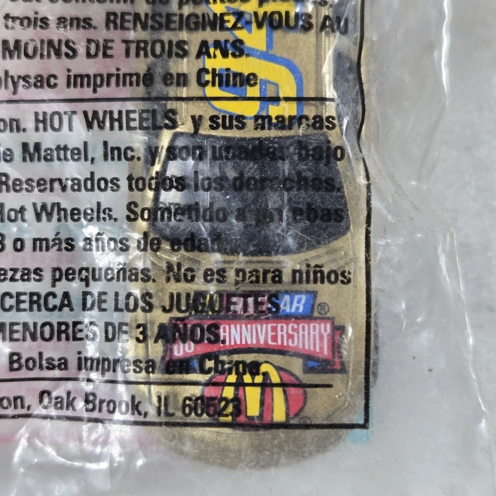 VTG 1998‎ Hot Wheels NASCAR 50th Anniversary Gold #8 McDonalds Happy Meal Sealed